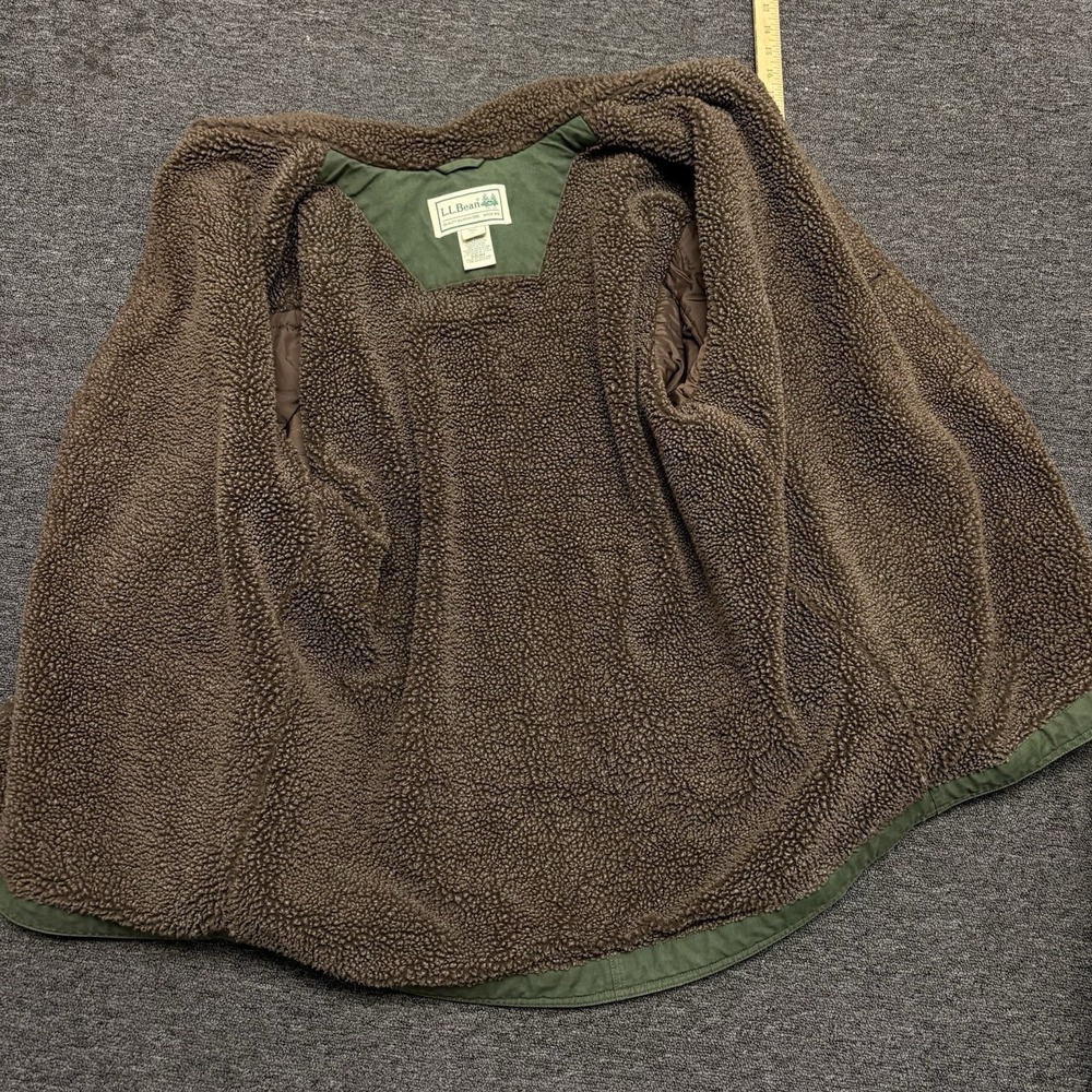 LL Bean Men's Chore Jacket VTG Sherpa Fleece Lined Barn Coat Canvas XL EUC - Picture 12 of 12